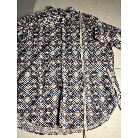 Robert Graham Mens Pinebrook Long Sleeve Button-Up Shirt Size 1XL 100% cotton - Picture 12 of 13